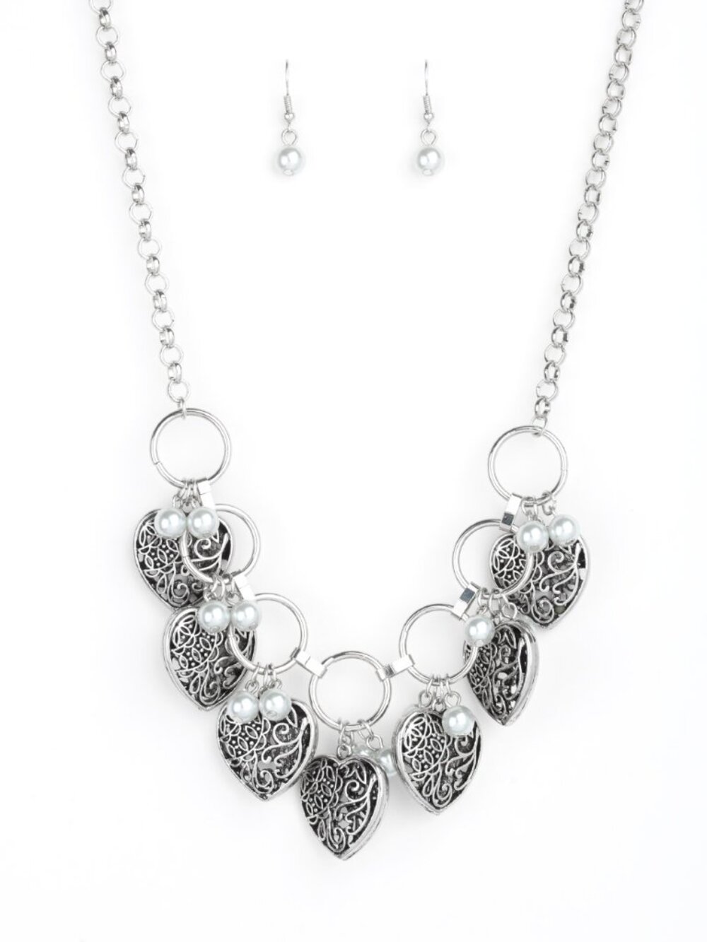 Paparazzi Hearts Necklace and Earrings Set (NS105)